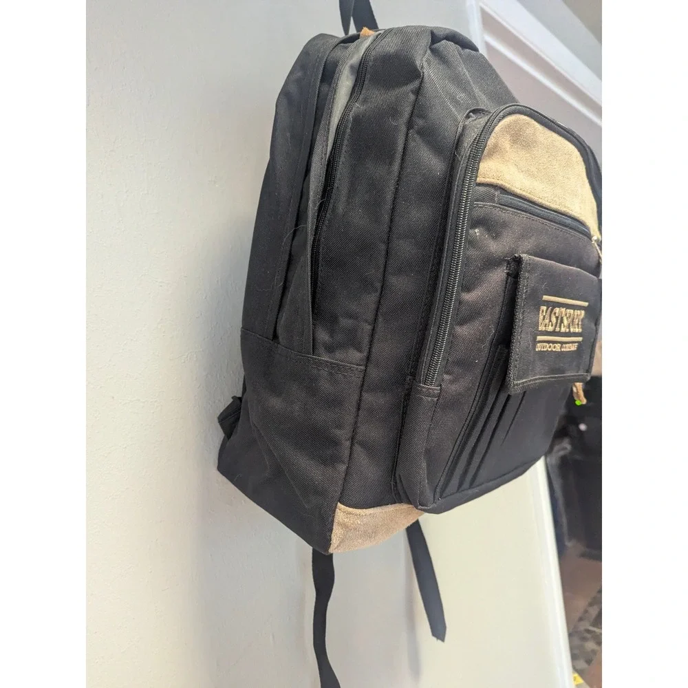 Vintage Eastsport Cyber-Trecker Backpack NWT Black Tan Y2K Taiwan 110551W3